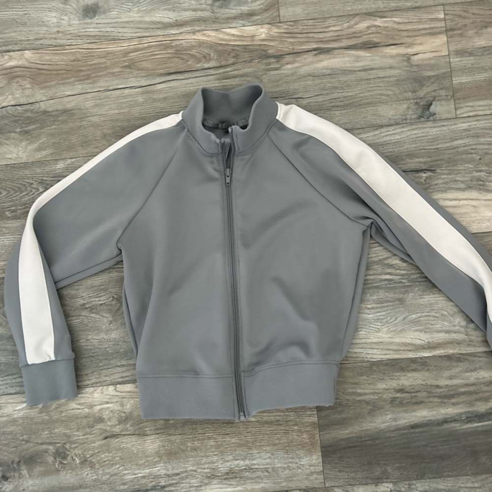 Skims gray scuba crop zip up jacket. Fits like small / medium